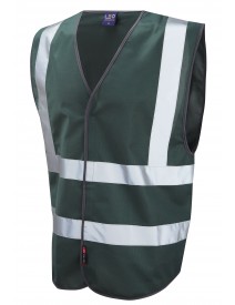 Leo Pilton Reflective Waistcoat - Bottle Green